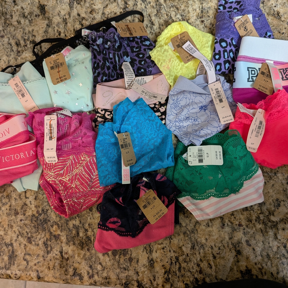 PINK Victoria's Secret Colorful Panties Collection